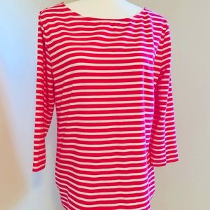 Vineyard Vines coral striped top
